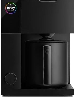 Fellow Aiden Precision Coffee Maker – 10-Cup Thermal Carafe, Programmable Drip Coffee Machine, Single Serve & Batch Brew, Adjustable Brew Strength, Removable Water Tank, Matte Black